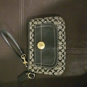 Coach Signature Collection Black Wristlet